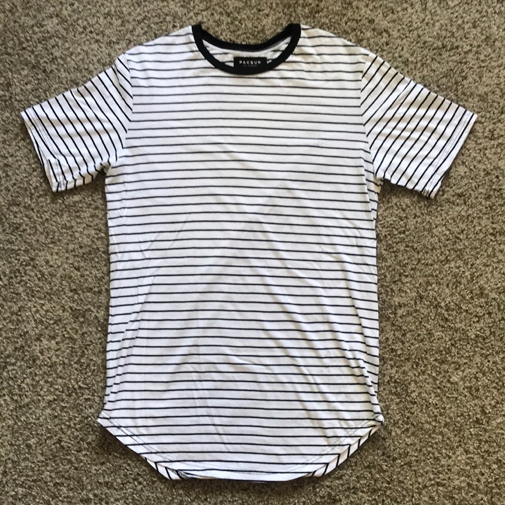 PacSun Scallop Fit Strip Tee